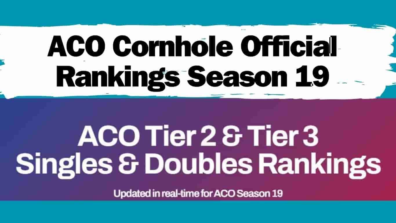 ACO Cornhole Official Rankings Season 19