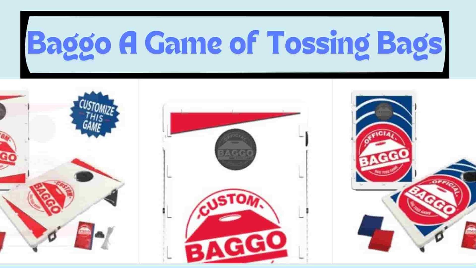 Baggo A Game of Tossing Bags