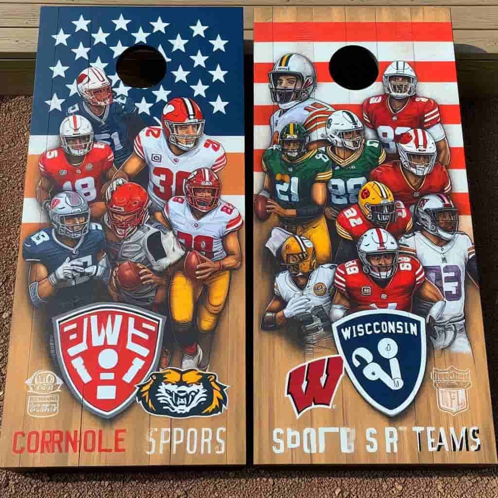 Cornhole Board Wisconsin Sport Teams