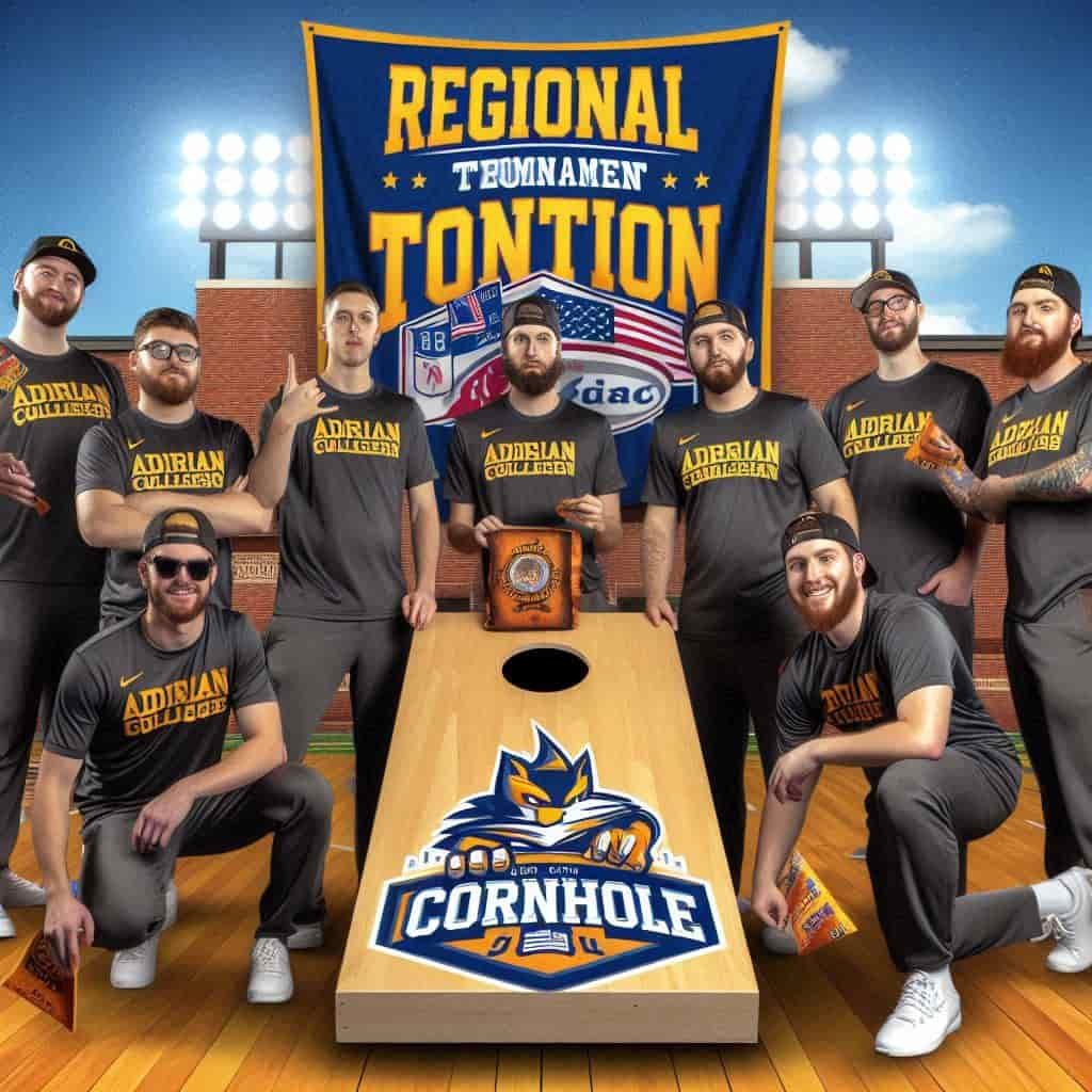 Regional Tournament Adrian College Cornhole Team