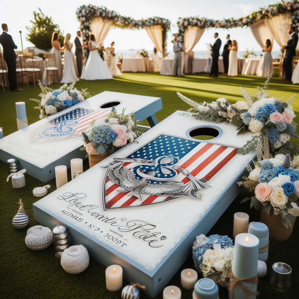 Wedding Cornhole Sets & Custom Wraps